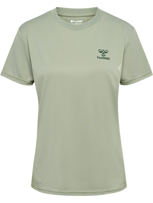 hmlACTIVE PL JERSEY S/S WOMAN, DESERT SAGE, packshot