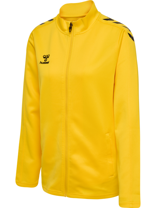 hmlCORE XK POLY ZIP SWEAT WOMAN, SPORTS YELLOW, packshot