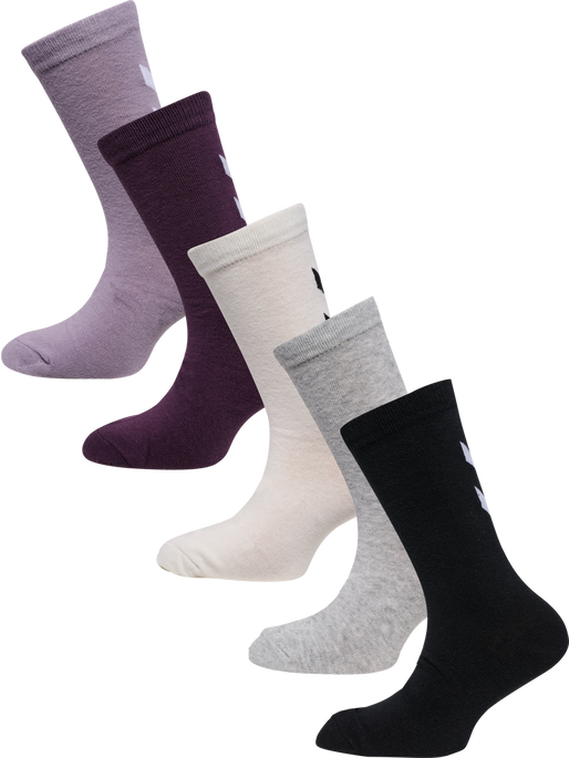 hmlMAKE MY DAY SOCK 5-PACK, LAVENDER GRAY, packshot