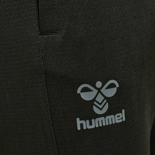 hmlONGRID POLY PANTS, JET BLACK/FORGED IRON, packshot