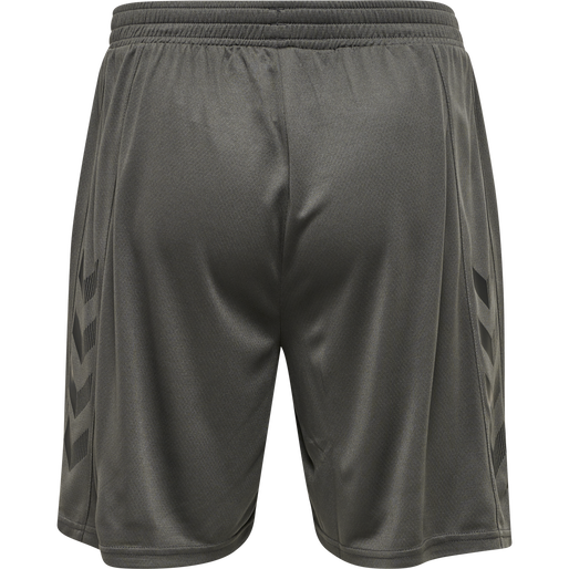 hmlONGRID POLY SHORTS, FORGED IRON/JET BLACK, packshot
