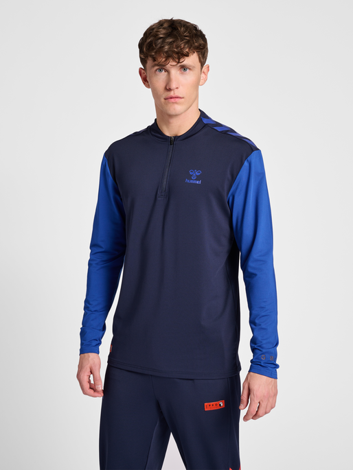 hmlPRO GRID HALF ZIP TRAINING L/S, MARITIME BLUE, model