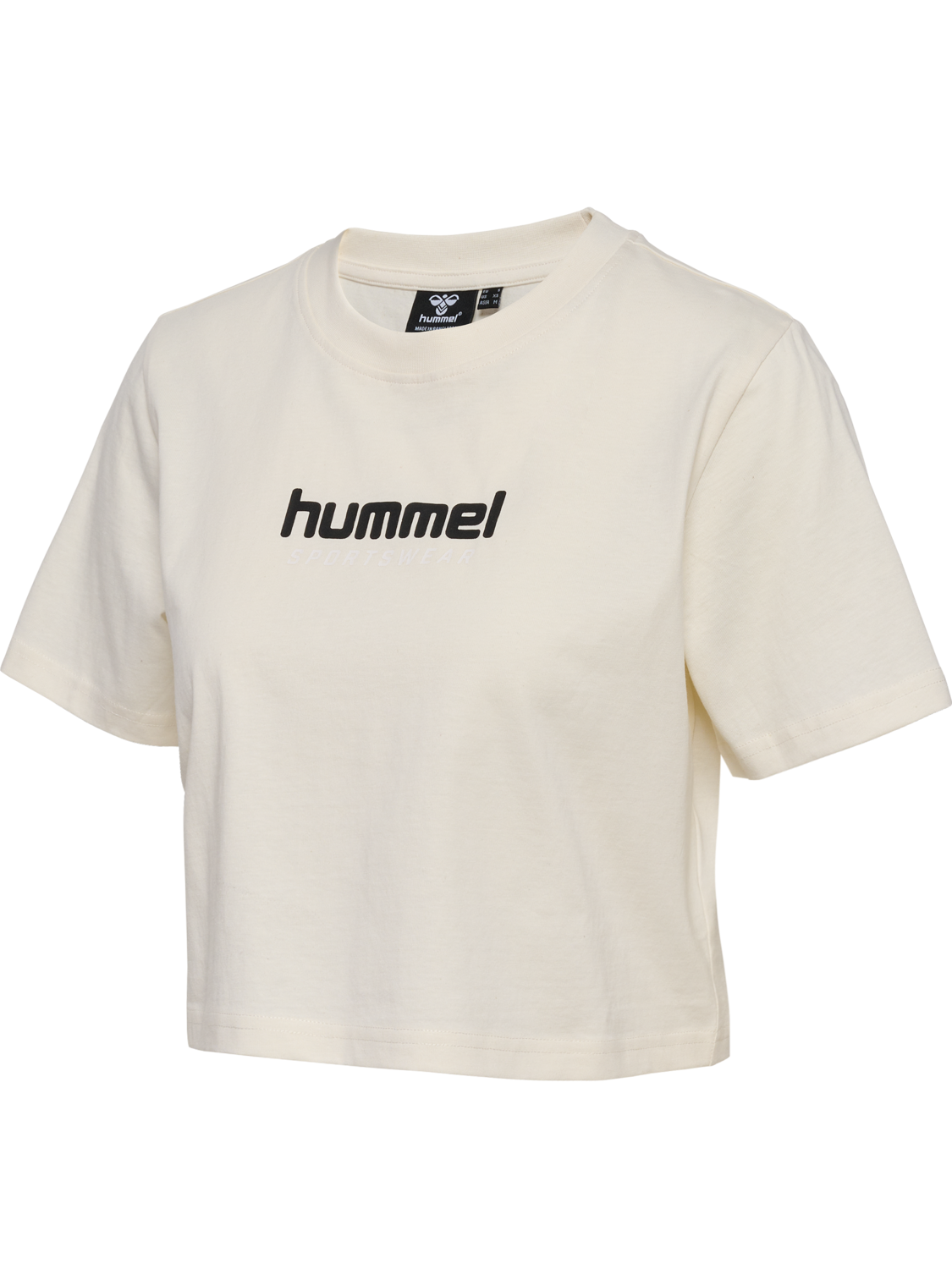 hmlLGC MALU CROPPED T-SHIRT, EGRET, packshot