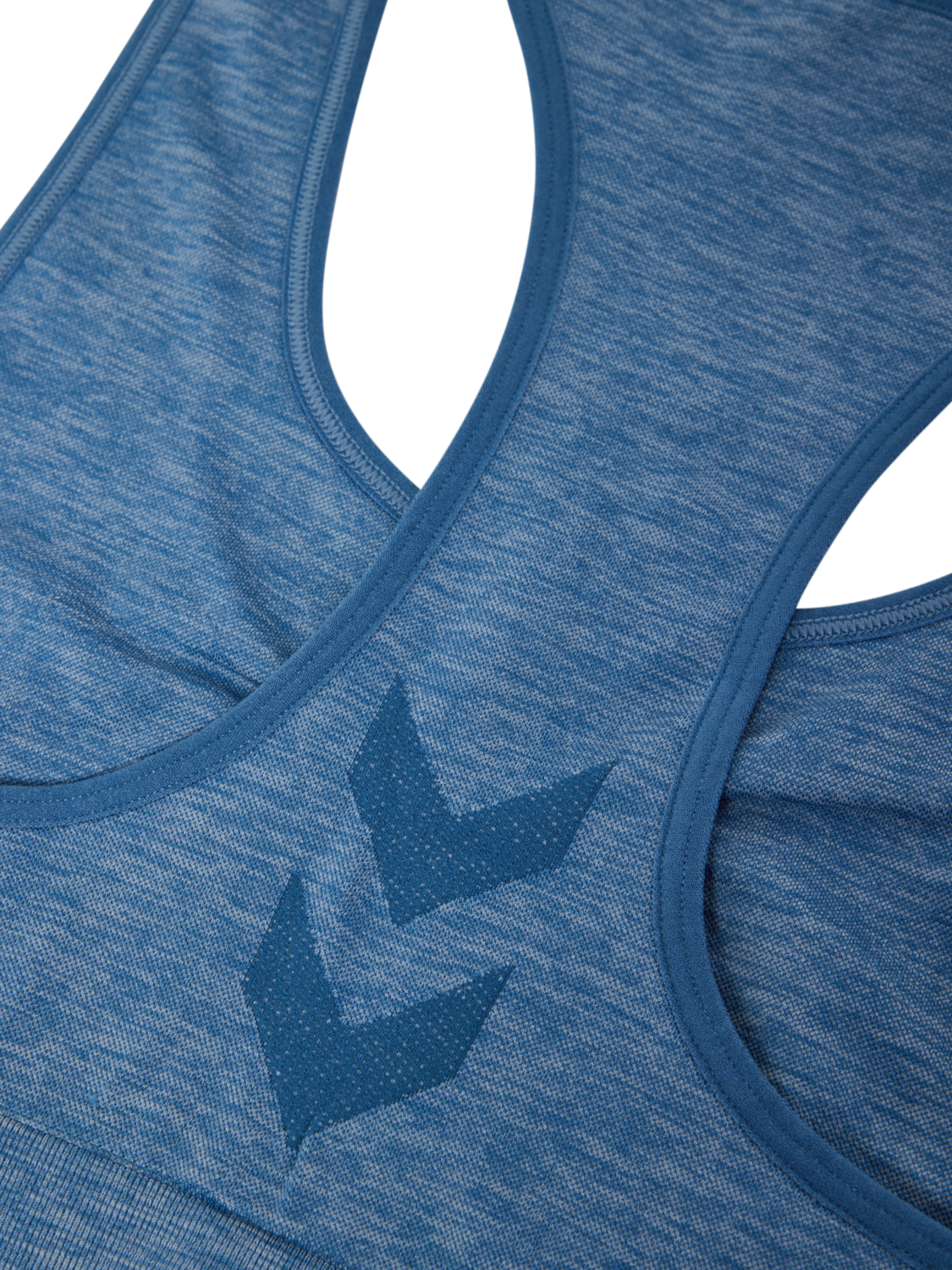 hmlCANA SEAMLESS SPORTS TOP, CORONET BLUE MELANGE, packshot