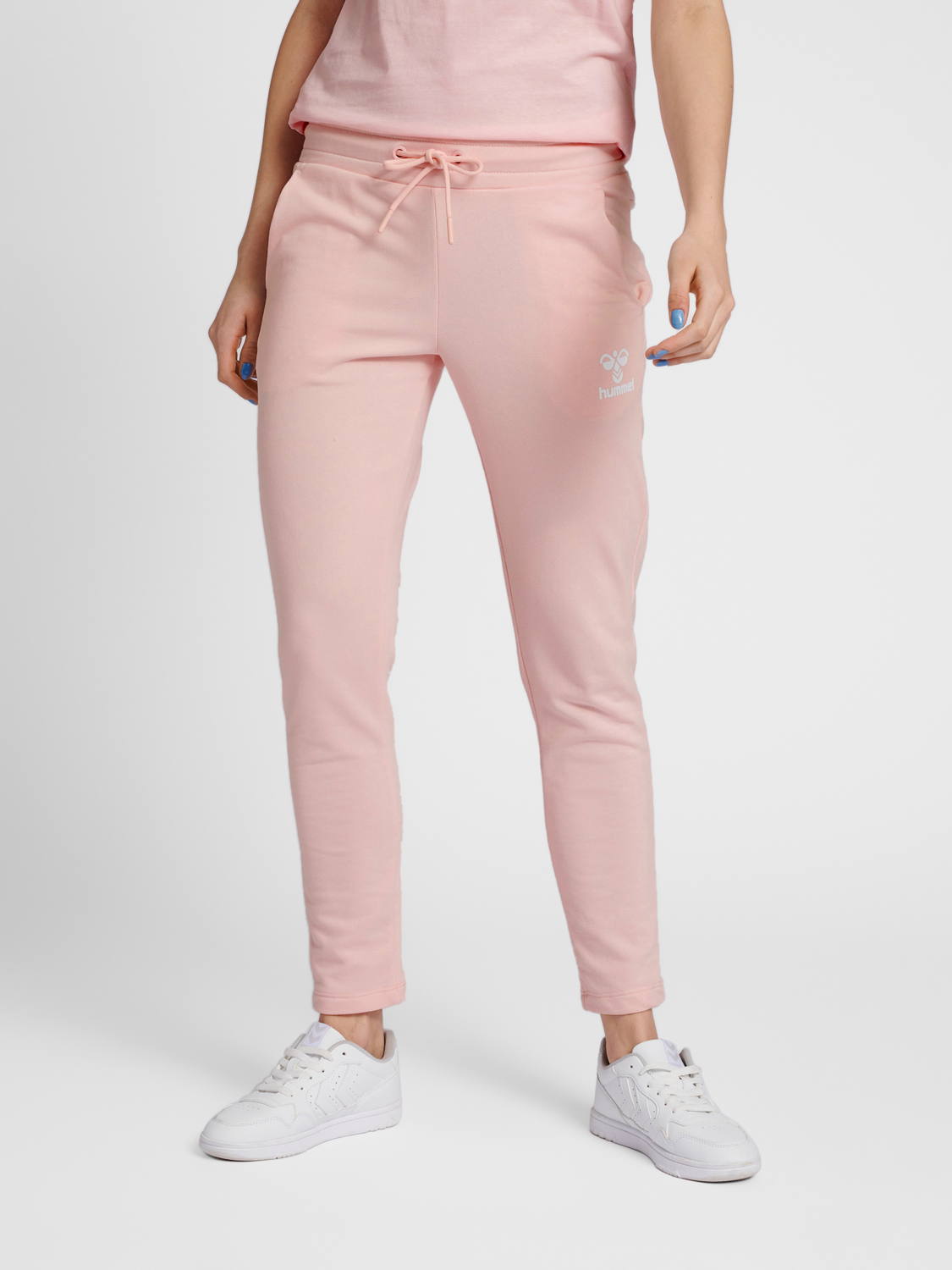 hummel NONI 2.0 TAPERED PANTS - CHALK 