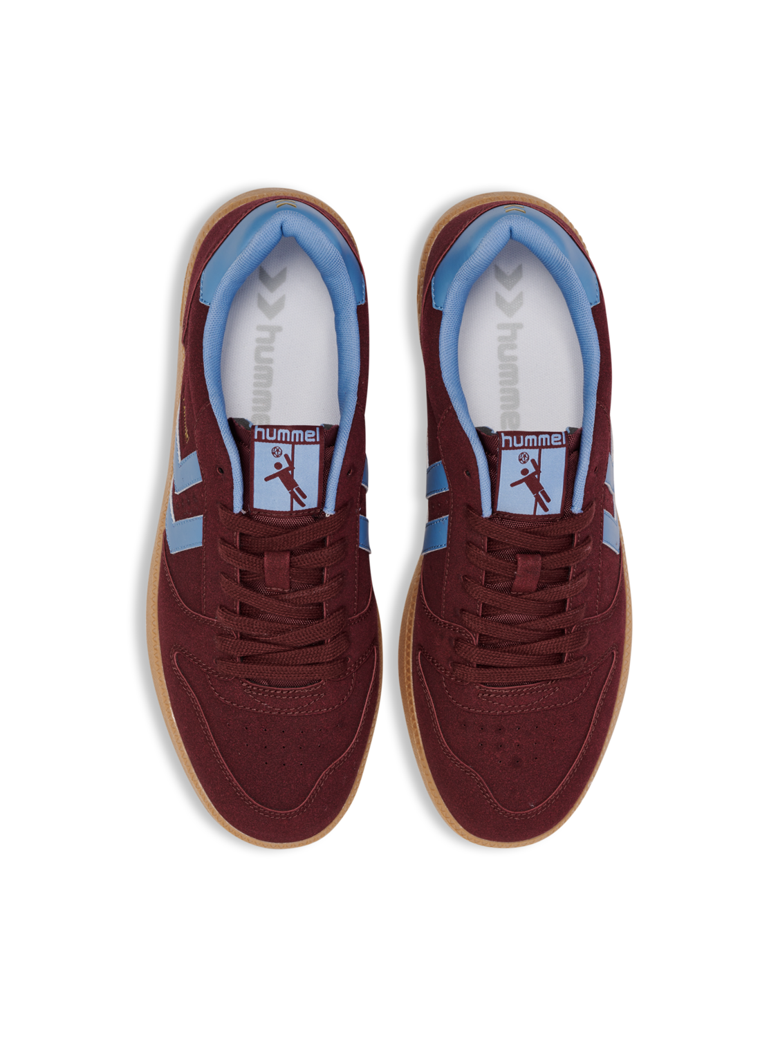 HANDBALL PERFEKT SYNTH. SUEDE, WINDSOR WINE/FADED DENIM, packshot