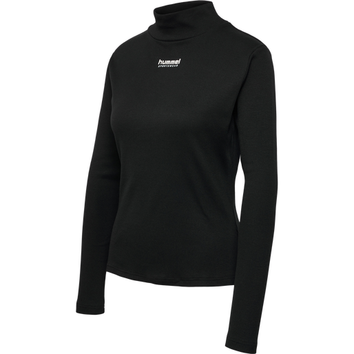 hmlLGC GISA TURTLENECK, BLACK, packshot