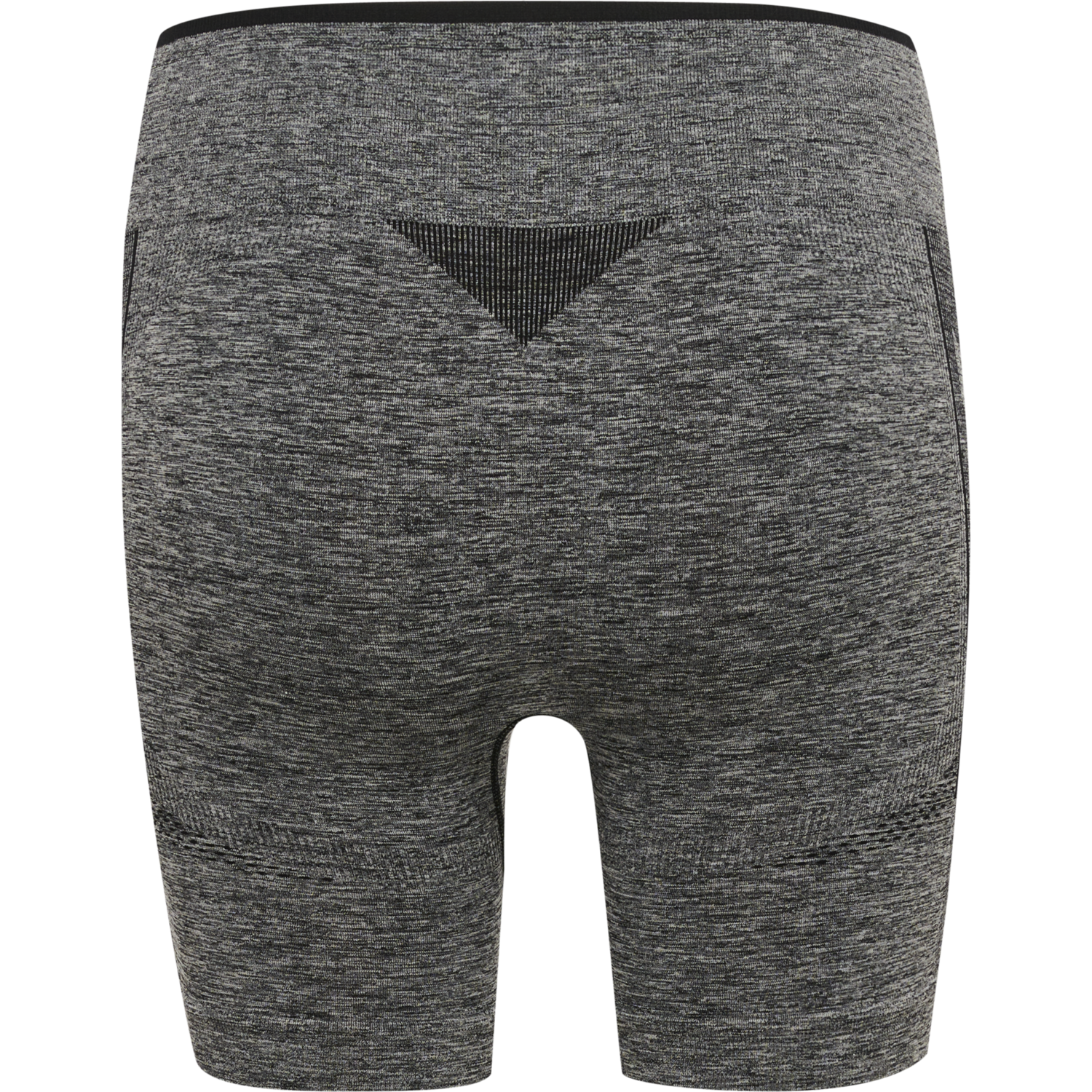 hmlMT UNA SEAMLESS MID WAIST SHORTS, BLACK MELANGE, packshot