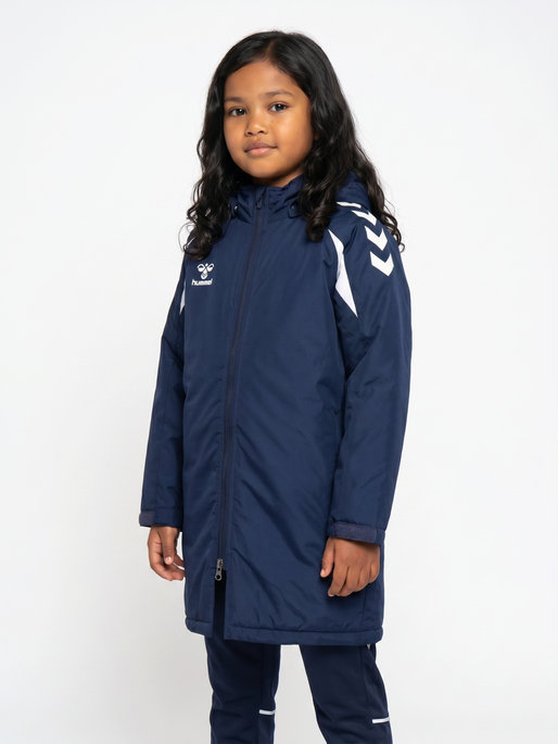 hmlCORE 2.0 BENCH JACKET KIDS, MARINE/WHITE, model