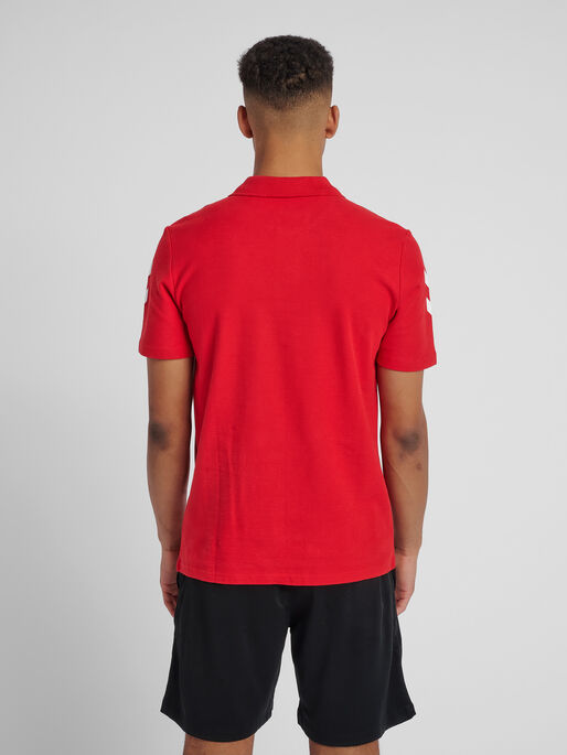 HMLGO COTTON POLO, TRUE RED, model
