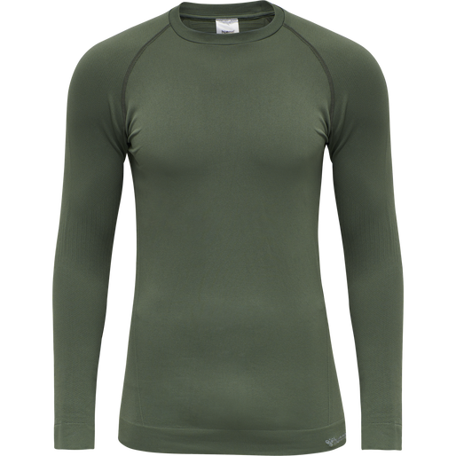 hmlSTROKE SEAMLESS T-SHIRT L/S, THYME hmlSTROKE SEAMLESS T-SHIRT L/S, THYME, packshot