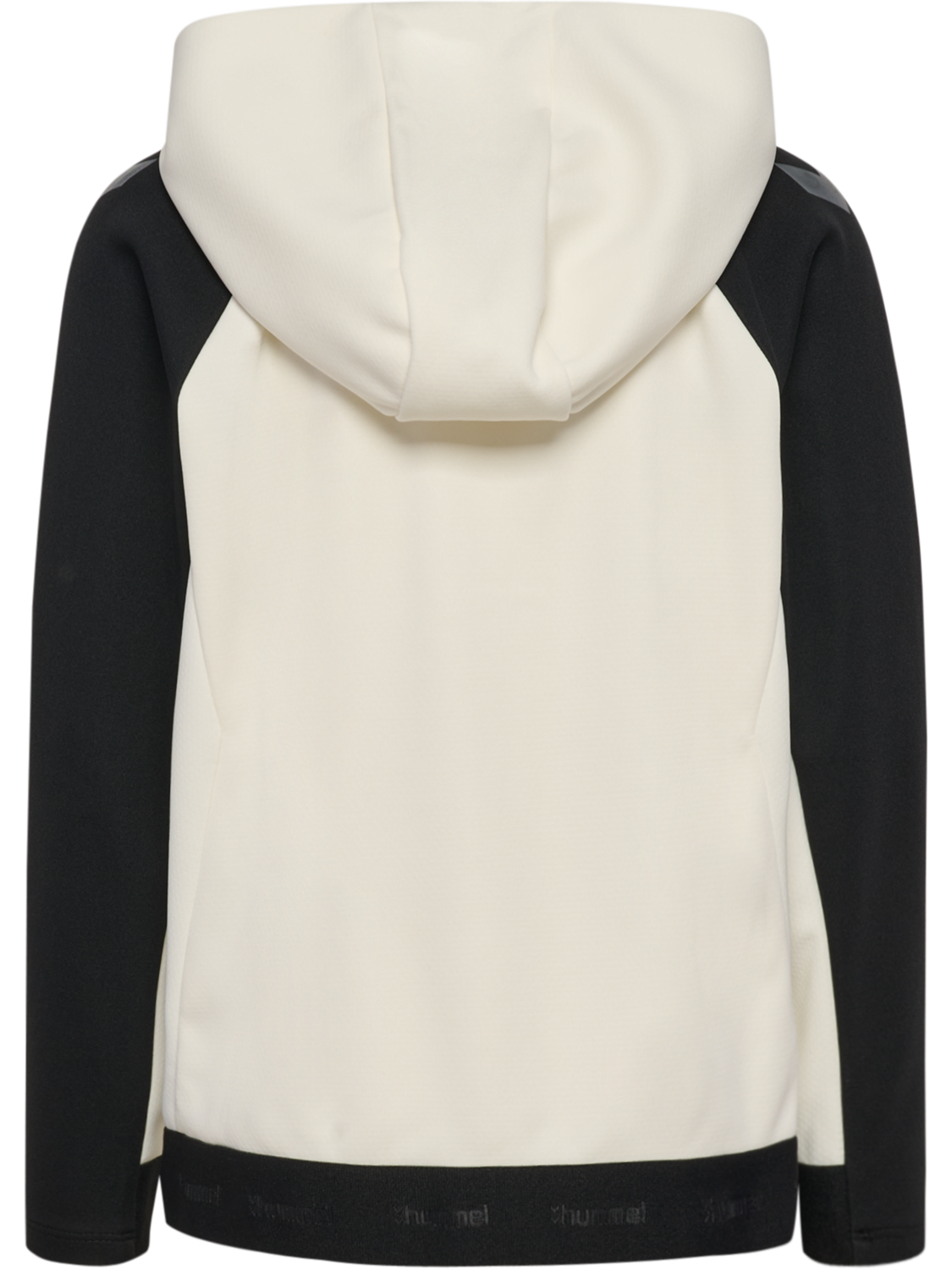 hmlCIMA 2.0 ZIP HOODIE KIDS, MARSHMALLOW/BLACK, packshot