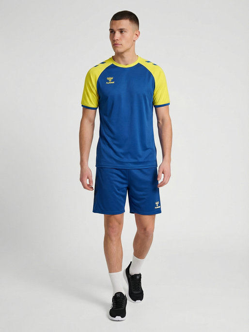 hmlMATCH LEAGUE JERSEY S/S, TRUE BLUE/BLAZING YELLOW, model