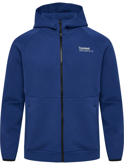 hmlTECH FLEECE REGULAR ZIP HOODIE, ESTATE BLUE, packshot