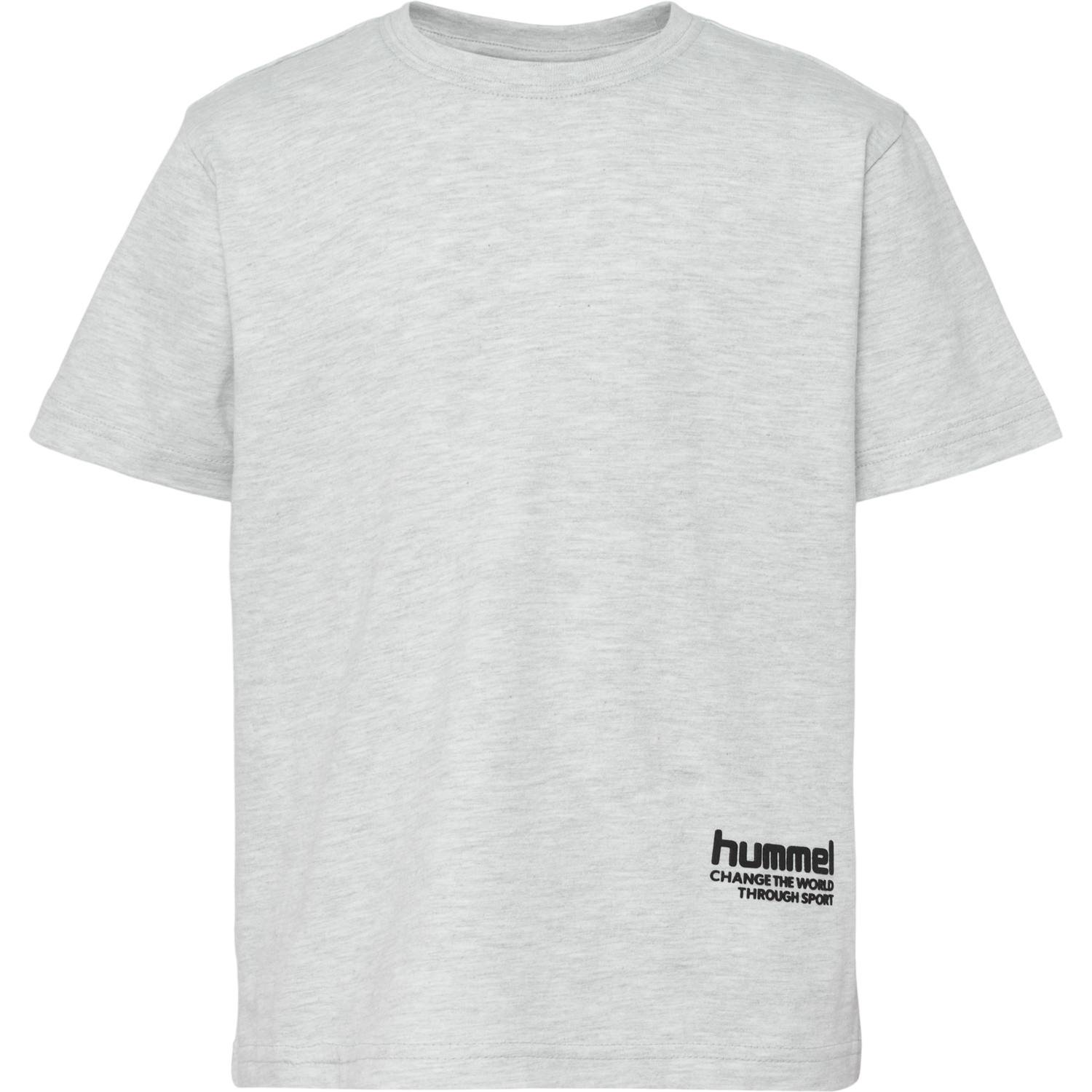 hmlPURE T-SHIRT S/S, ULTRA LIGHT GREY MELANGE, packshot