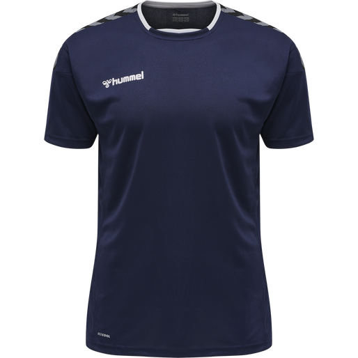 hmlAUTHENTIC KIDS POLY JERSEY S/S, MARINE, packshot