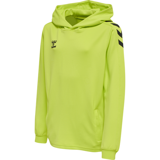 hmlCORE XK POLY KIDS SWEAT HOODIE, LIME POPSICLE, packshot