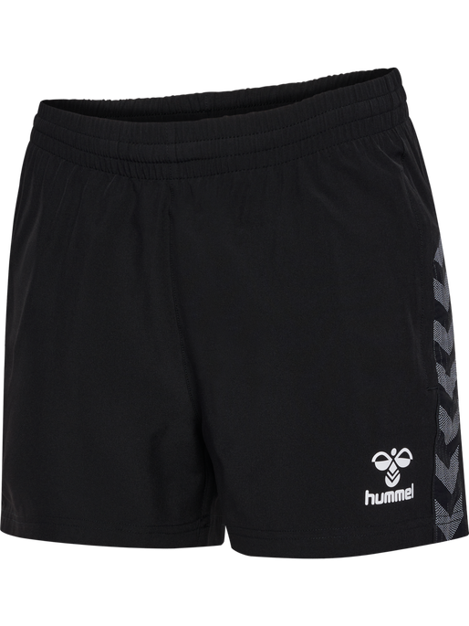 hmlAUTHENTIC WOVEN SHORTS WOMAN, BLACK, packshot