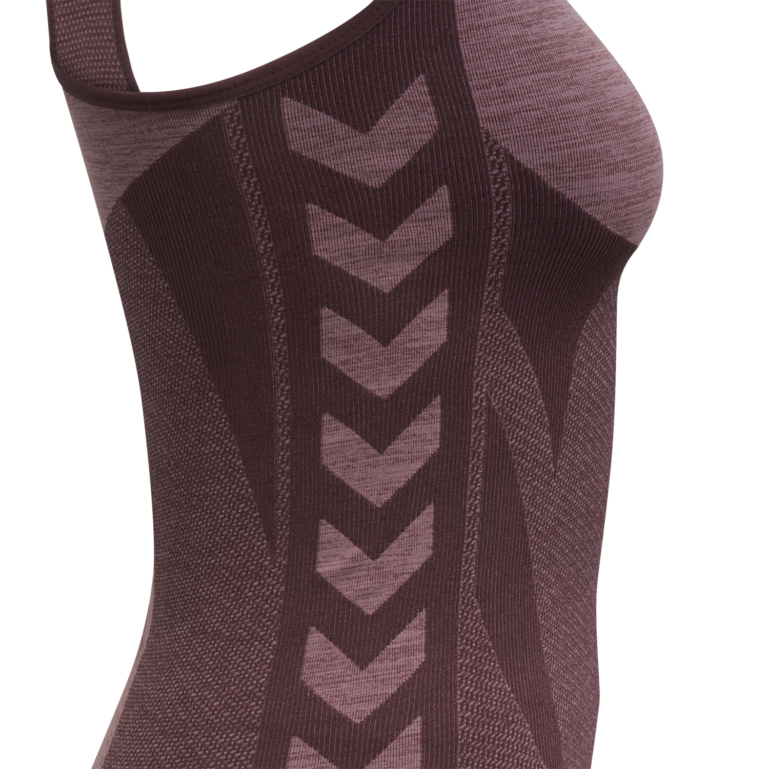 hmlCLEA SEAMLESS TOP, FUDGE/WOODROSE MELANGE, packshot