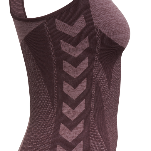 hmlCLEA SEAMLESS TOP, FUDGE/WOODROSE MELANGE, packshot