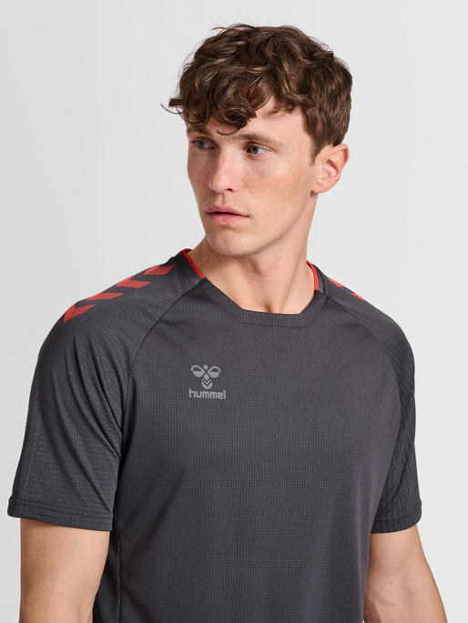 hmlPRO GRID TRAINING JERSEY S/S, FORGED IRON, model
