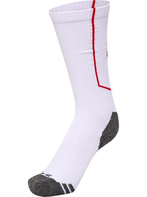 hmlPRO TRAINING SOCKS HIGH, WHITE/TRUE RED, packshot
