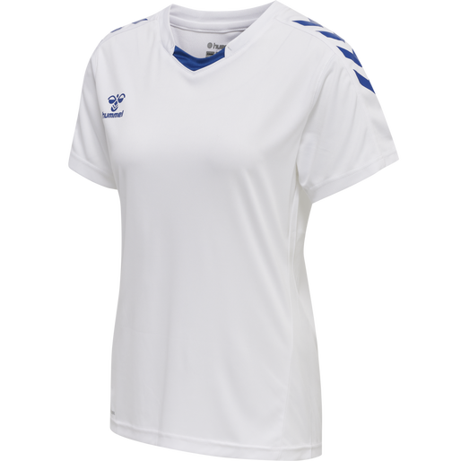 hmlCORE XK POLY JERSEY S/S WOMAN, WHITE/TRUE BLUE hmlCORE XK POLY JERSEY S/S WOMAN, WHITE/TRUE BLUE, packshot
