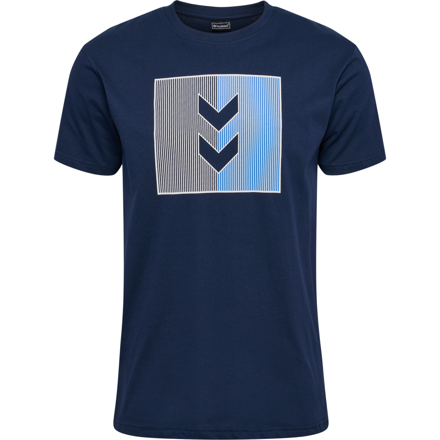 hummel ACTIVE STRIPE CO TEE S/S - DRESS BLUES | hummel.net