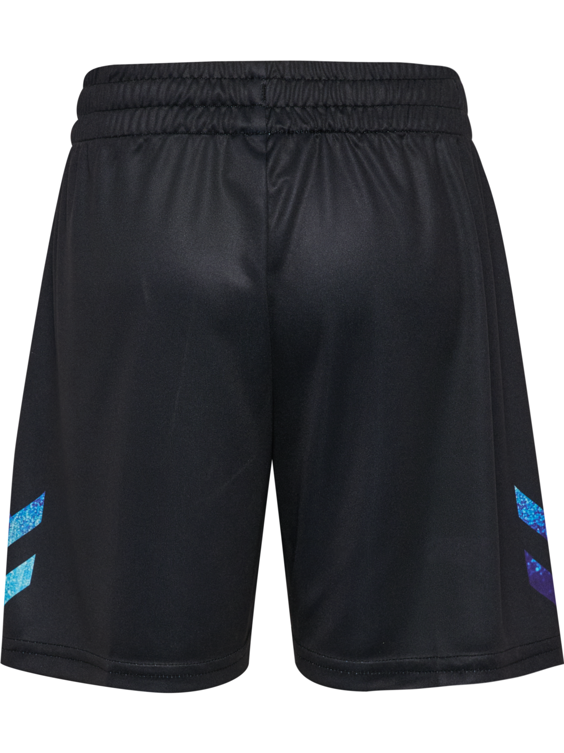 hmlSHIMMER SHORTS, BLACK/DAZZLING BLUE, packshot