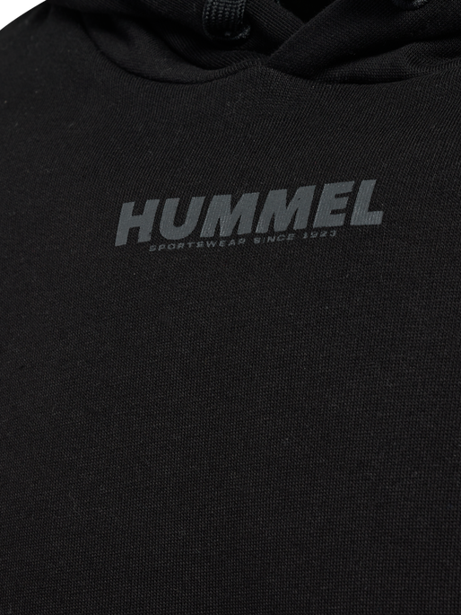 hmlLEGACY HOODIE + SHORTS SET, BLACK, packshot