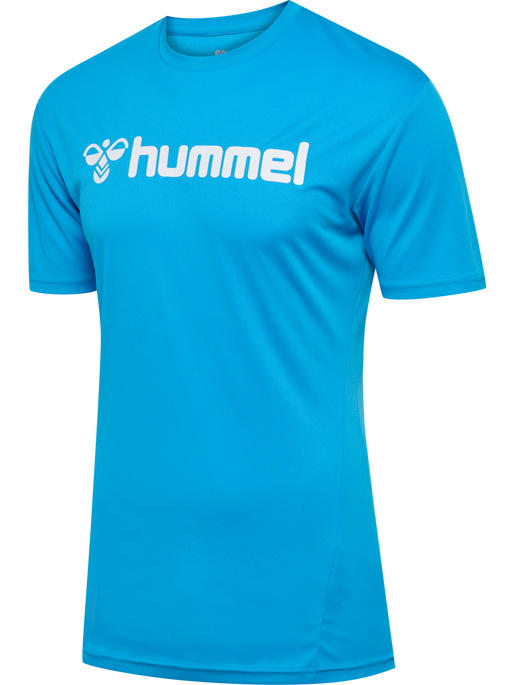 hmlLOGO JERSEY S/S, DIVA BLUE, packshot