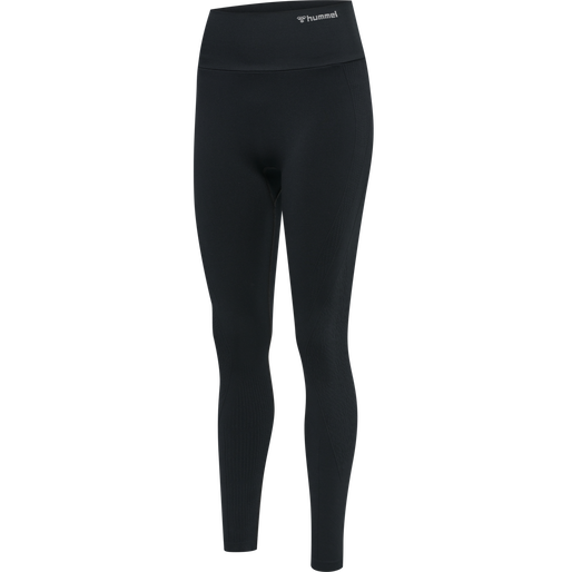 hmlMT FLOW SEAMLESS HW TIGHTS, BLACK, packshot