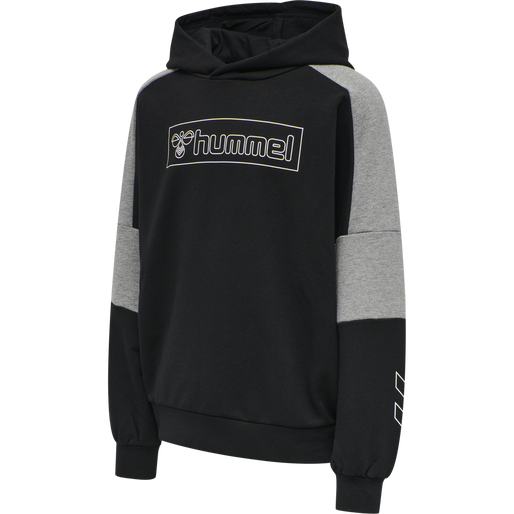 hmlBOXLINE HOODIE, BLACK, packshot