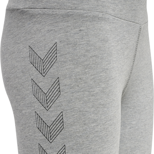 hmlMOVE GRID COTTON TIGHTS KIDS, GREY MELANGE hmlMOVE GRID COTTON TIGHTS KIDS, GREY MELANGE, packshot