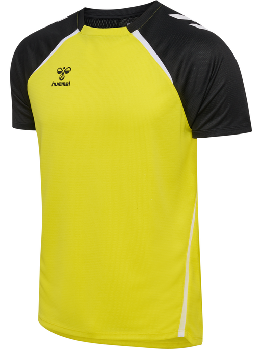 hmlLEAD 2.0 JERSEY S/S, BLAZING YELLOW/BLACK, packshot
