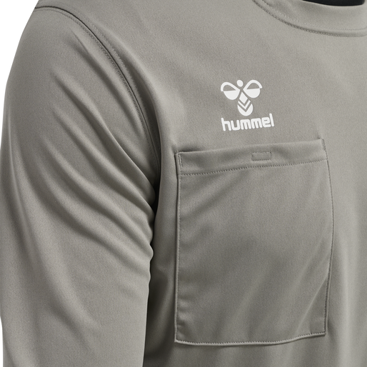 hmlREFEREE CHEVRON JERSEY L/S, STEEPLE GRAY, packshot