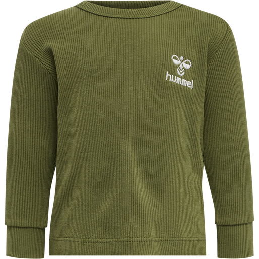 hmlSAMI T-SHIRT L/S, CAPULET OLIVE, packshot