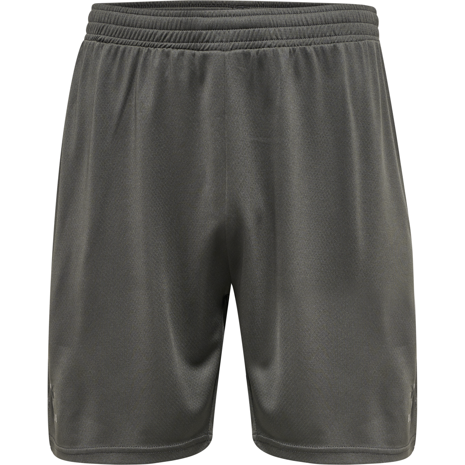 hmlONGRID POLY SHORTS, FORGED IRON/JET BLACK, packshot