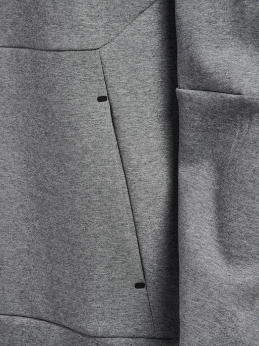 hmlTECH FLEECE REGULAR ZIP HOODIE, GREY MELANGE hmlTECH FLEECE REGULAR ZIP HOODIE, GREY MELANGE, packshot