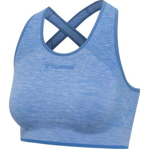 hmlMT UNA SEAMLESS SPORTS TOP, MARINA MELANGE, packshot