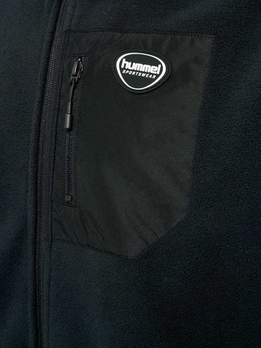 hmlLGC SUM FLEECE JACKET, BLACK hmlLGC SUM FLEECE JACKET, BLACK, packshot