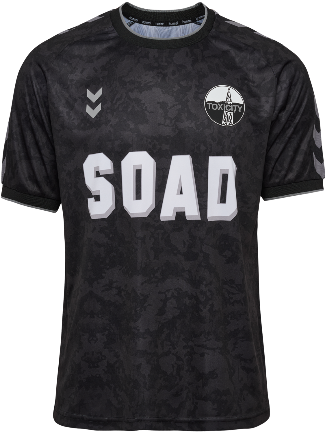 hmlSOAD TOUR 26 CAMO JERSEY S/S, BLACK/ORANGE, packshot