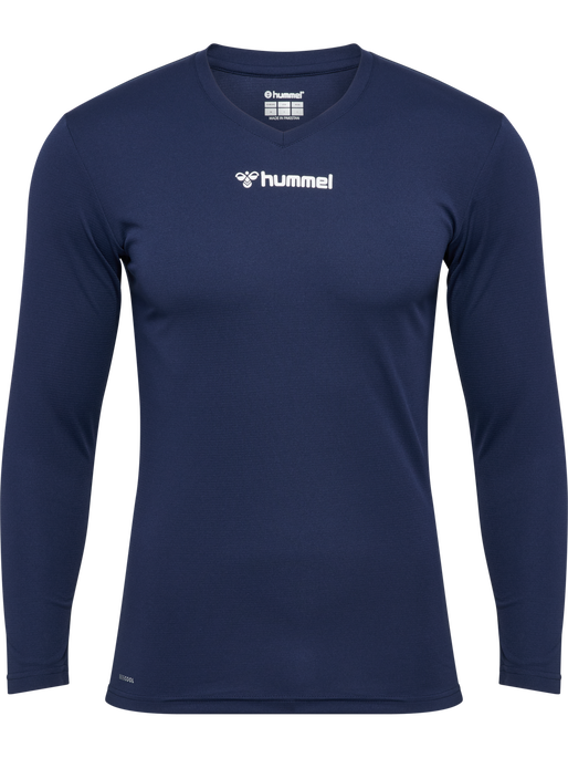 hmlBL ESSENTIAL TEE L/S, MARINE, packshot