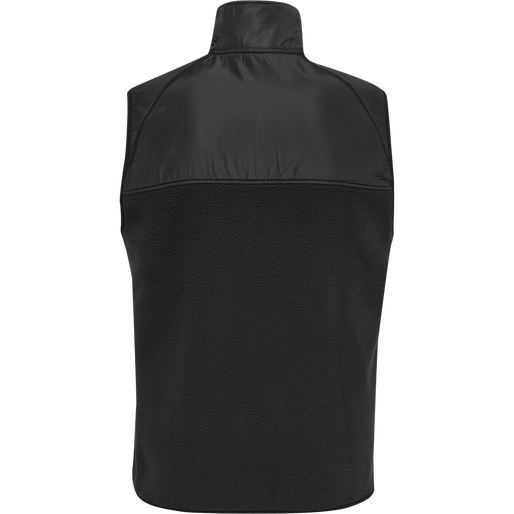 hmlLGC CHARLEY FLEECE WAISTCOAT, BLACK, packshot