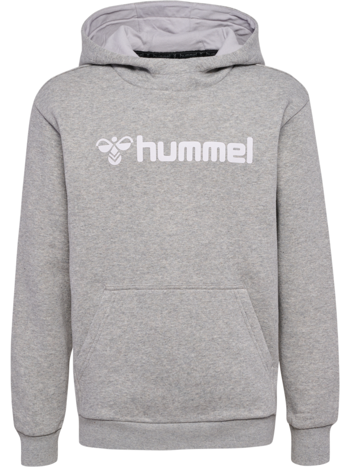 hmlMOVER COTTON HOODIE KIDS, GREY MELANGE, packshot