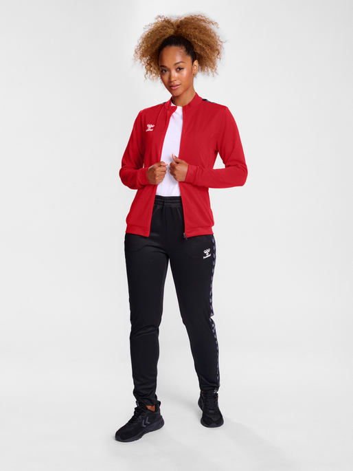 hmlAUTHENTIC PL ZIP JACKET WOMAN, TRUE RED, model