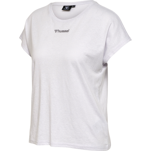 hmlZANDRA T-SHIRT, LIGHT GREY MELANGE, packshot