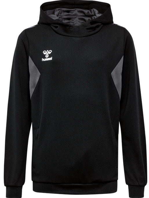 hmlAUTHENTIC PL HOODIE KIDS, BLACK hmlAUTHENTIC PL HOODIE KIDS, BLACK, packshot