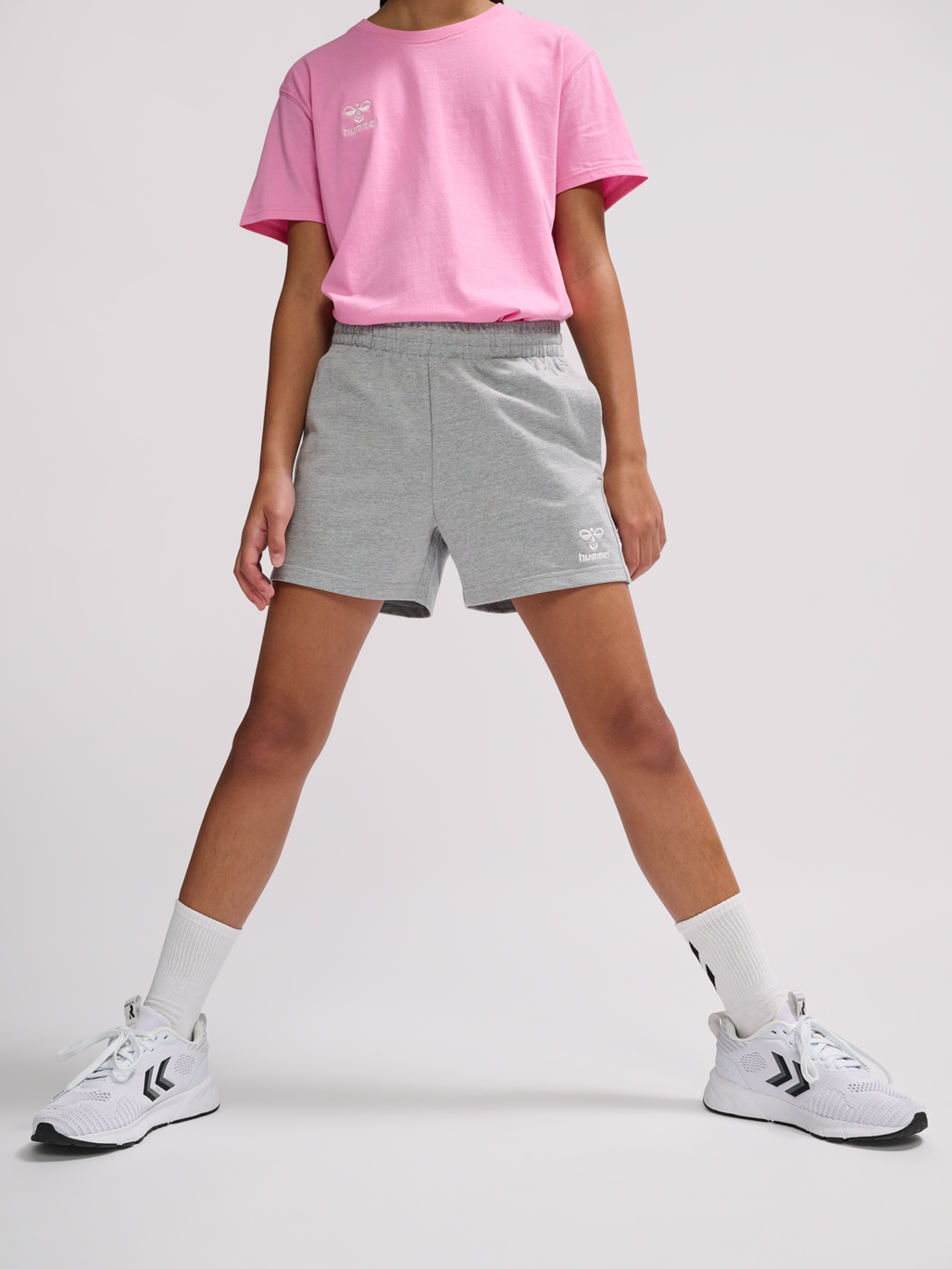 hummel GO 2.0 SWEATSHORTS KIDS GREY MELANGE hummel