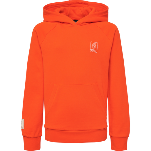 hmlGG12 SWEAT HOODIE KIDS, CHERRY TOMATO, packshot